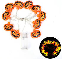 ​​​​​​​Світлодіодна гірлянда гарбузи на Хелловін на батарейках 3 м 20 led