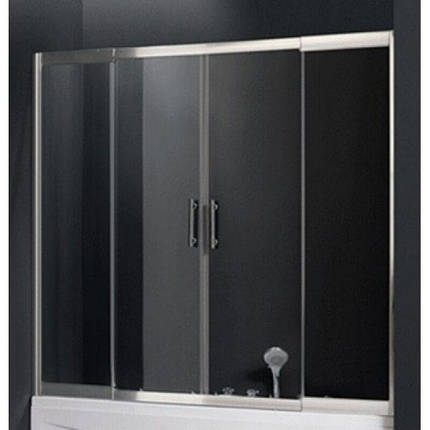 Штора для ванної скляна Atlantis PF 16 2 180х150 см розсувна хром прозоре скло 6 мм, фото 2