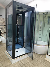 Душовий бокс Veronis BN 6 28 GR L 100х85х220 см на низькому піддоні з гідромасажем прозоре скло, фото 2