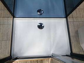 Душовий бокс Veronis BN 6 28 GR L 100х85х220 см на низькому піддоні з гідромасажем прозоре скло, фото 3