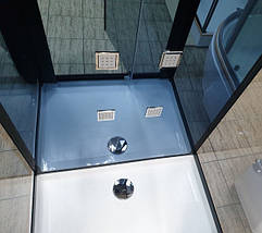 Душовий бокс Veronis BN 6 28 GR L 100х85х220 см на низькому піддоні з гідромасажем прозоре скло, фото 4