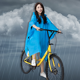 Дощовик для велосипедиста риболовлі мотоцикліста підлітка, велодощовик вело дощовик Hechpro 1060 синій