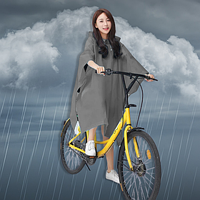 Дощовик для велосипедиста риболовлі мотоцикліста підлітка, велодощовик вело дощовик Hechpro 1060 сірий