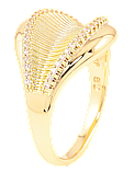 Каблучка Xuping Позолота 14K "Декоративний візерунок з доріжками цирконію» р. 16,17,17.5,18.5, фото 3