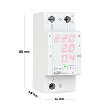 Багатофункціональне реле з контролем струму на два модулі ZUBR MF2-63 red, фото 3