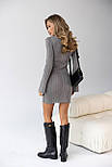 Коротке плаття в рубчик по фігурі з розкльошеними рукавами (р. 42-46) 4035844, фото 9