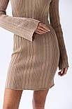 Коротке плаття в рубчик по фігурі з розкльошеними рукавами (р. 42-46) 4035844, фото 10