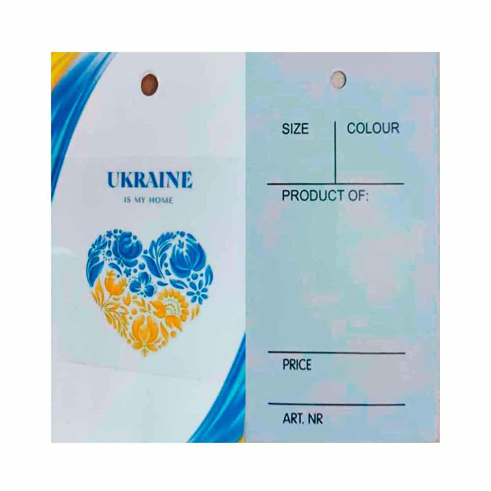 Картонна бірка (паперова) 9х5 см ярлик для одягу 1000 шт, фото 1