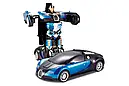 Трансформер машинка Bugatti Car Robot TT663 (БІЛЬША!) 30 СМ, фото 4