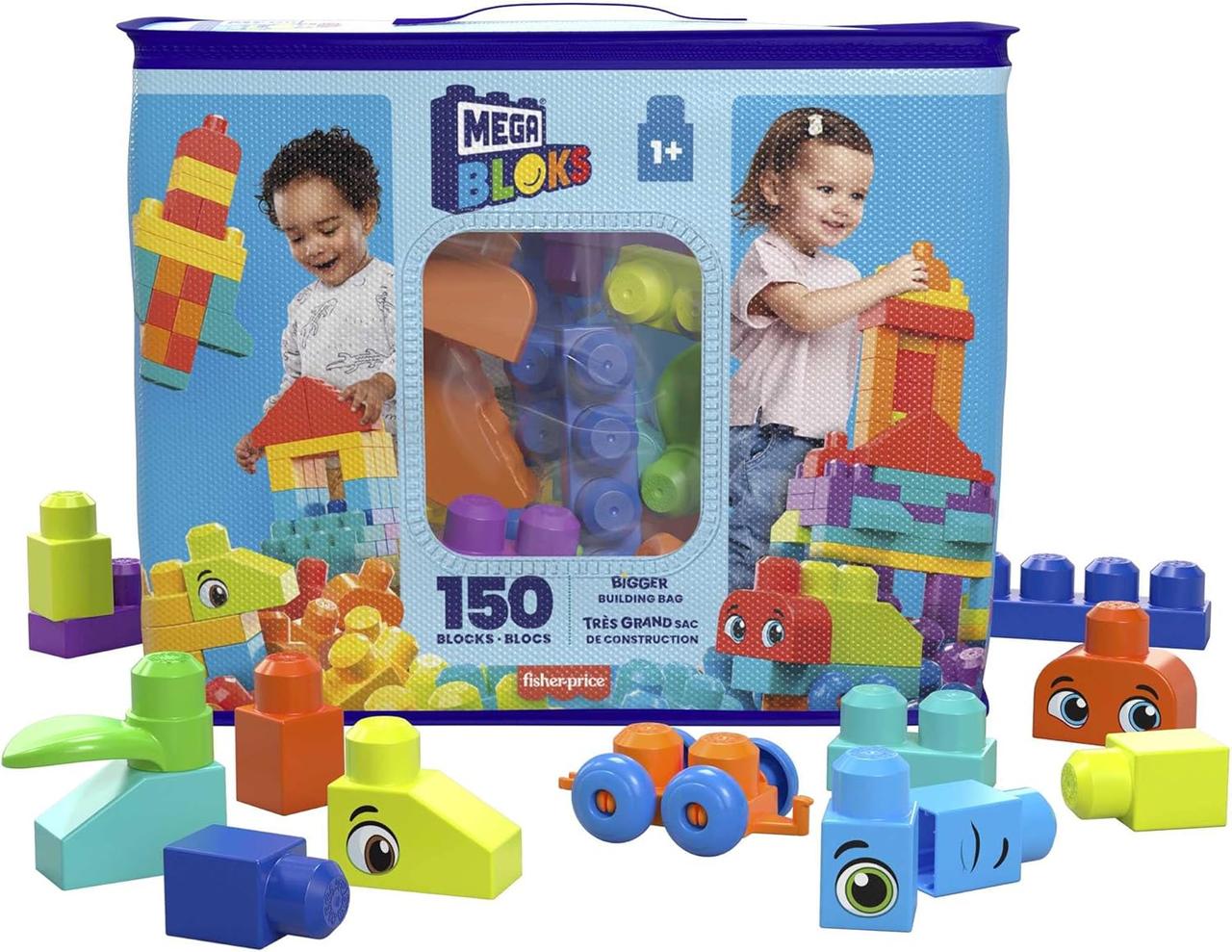 Конструктор Мега блокс набір 150 деталей Mega Bloks Construx Bloks Bigger Building Bag