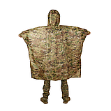 Водонепроникний Пончо-дощовик (2.20 х 1.40 м.) із Запаяними швами Kiborg Waterproof Multicam, фото 3