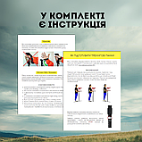 Трекінгові палиці регульовані телескопічні, палиці спортивні трирівневі Hechpro 3924 сірі, фото 4