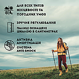 Скандинавські палиці для дорослих початківців, фінські палиці для нордичної ходьби Hechpro 3924 сірі, фото 5