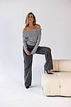 Жіночий в'язаний светр із закотом і відкритими плечима (р. 42-46) 4043371, фото 4