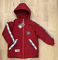 Куртка підліткова єврозима для хлопчика 12-16 років, червоного кольору