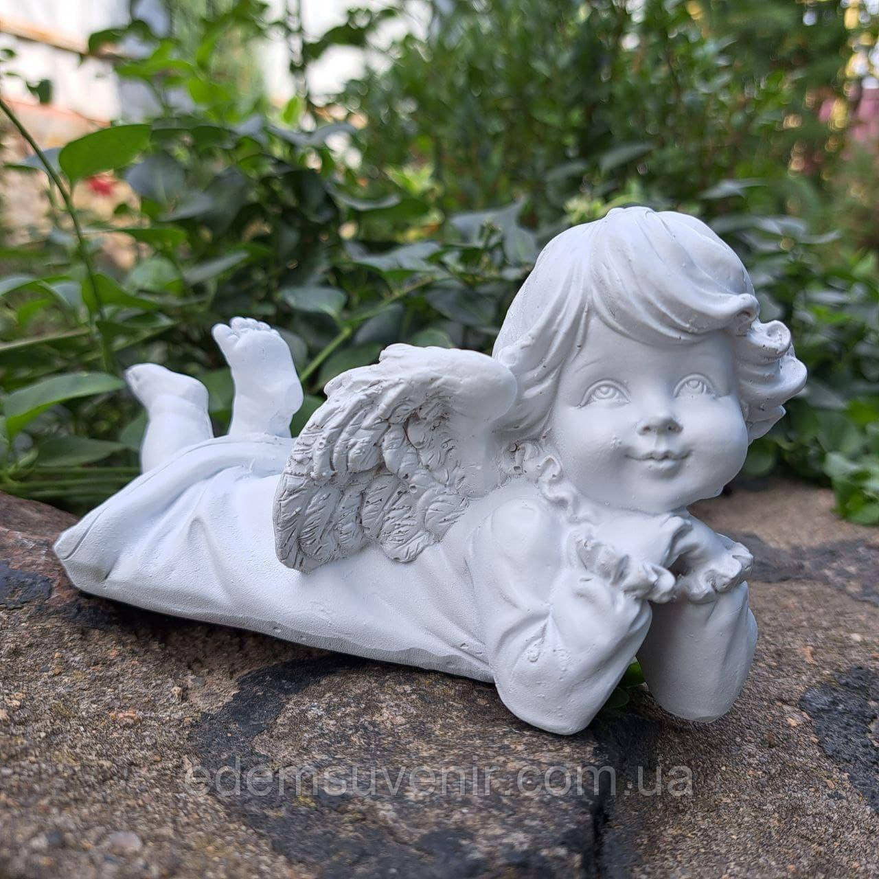Садова фігура Янголятко дівчинка, фігурки ангелів, статуетка янгол, ангелок, статуетки ангелочків, статуетки янголів