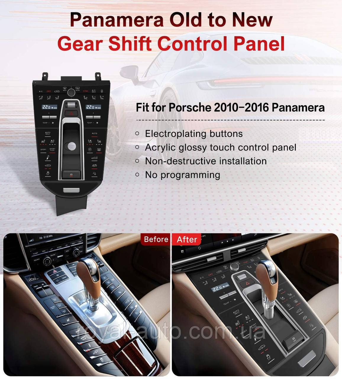 Сенсорна панель керування центральна Porsche Panamera 970 2010-2016 консоль клімату рестайлінг, фото 1