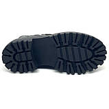 Черевики чорні жіночі шкіряні на шерсті із цепочкою Liliya Z345k27 розмір 36, фото 9