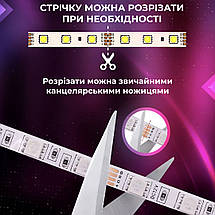 Світлодіодна стрічка TV Light RGB 5050 на 150 LED 5 метрів c пультом мультиколор, фото 5