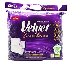 Туалетний папір Velvet Excellence Silk Proteins 4 шари 9 рулонів 5901478008732