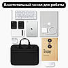 Сумка для ноутбука BOONA  LUX 16"-17" чорна, фото 11