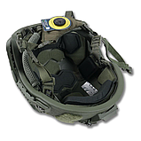 Комплект Шолом Fast Maritime PE + ( фіксатор ліхтарика та пади) З рівнем захисту NIJ IIIA Olive M, L, фото 7