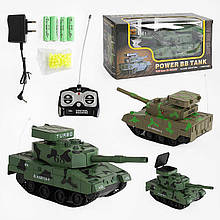 Танк на пульті керування з кульками 3881 A, стріляє кульками 6 мм, пульт 27MHz, гусеничний хід