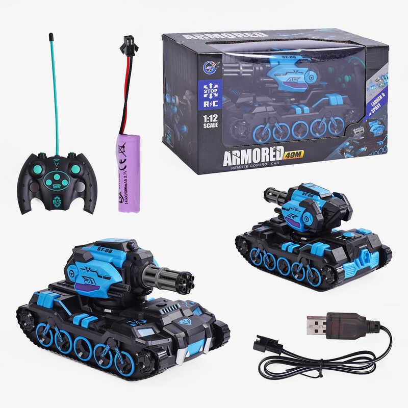 Танк на радіокеруванні 999 D-3, стріляє орбізами,!: 12, 26 см, підсвітка, акумулятор 3.7 V, пульт 49 MHz, фото 1