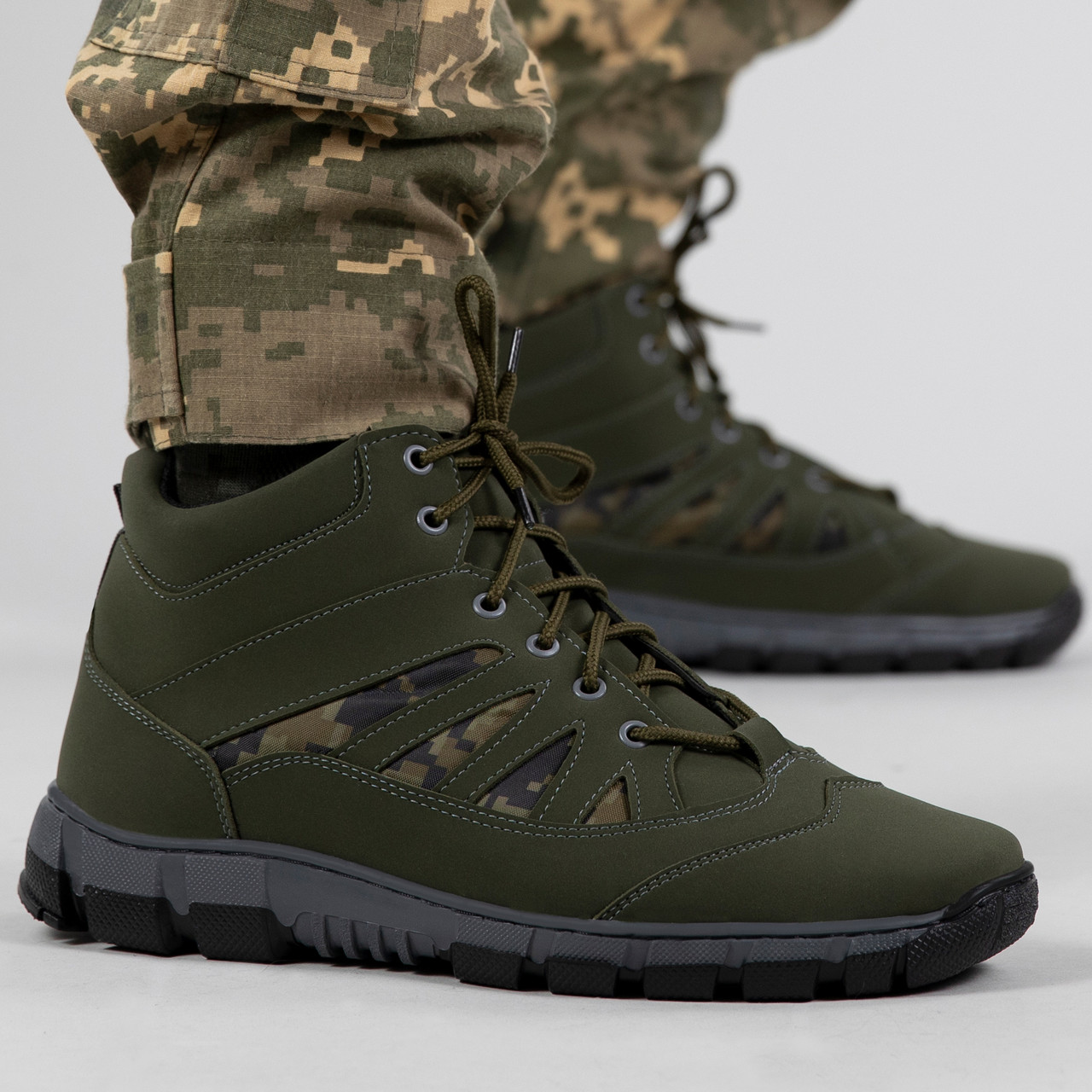 Тактичні зимові черевики чоловічі з хутром та прошитою піжошвою (ЛБ 30/1)