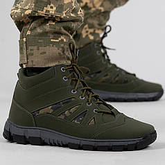 Тактичні зимові черевики чоловічі з хутром та прошитою піжошвою (ЛБ 30/1)