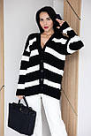 Подовжений в'язаний кардиган на ґудзиках вільного крою (р 42-46) 409558, фото 10