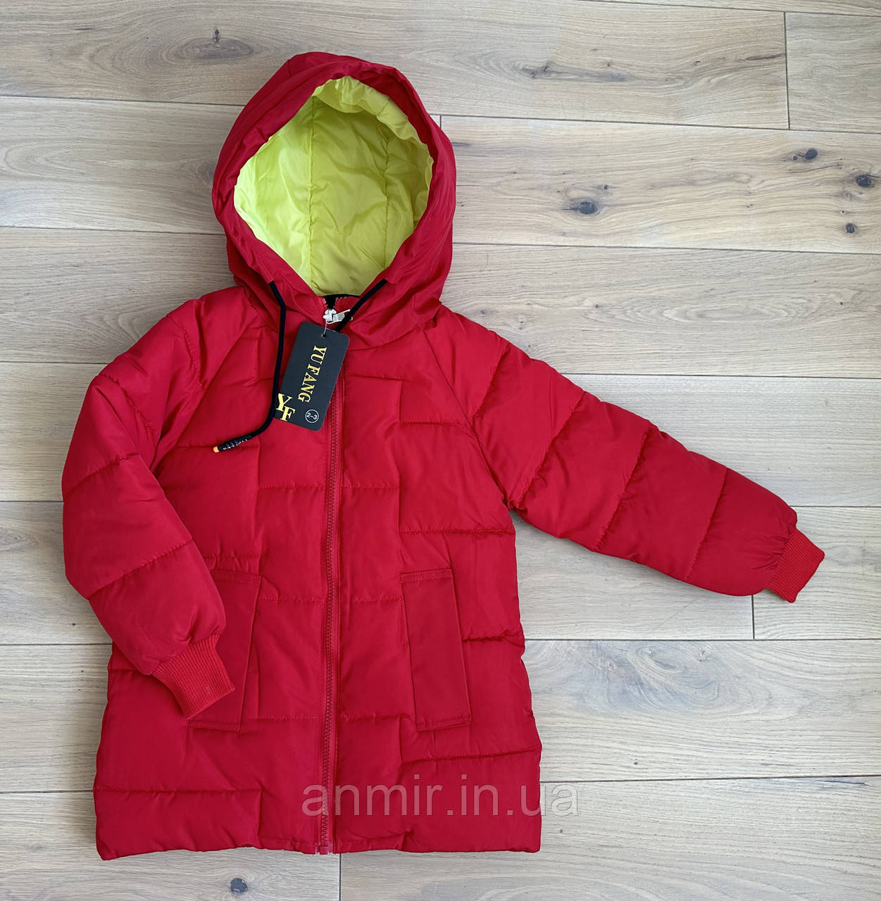 Куртка єврозиму для дітей 3-7 років, червоного кольору