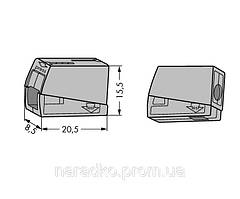 Клема швидкого монтажу для підключення світильників. WAGO (Ваго) 224-111