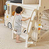 Дитяча гірка 2в1 inSPORTline Karosino, 116,5 х 61,5 х 98 см - біла, фото 2