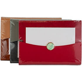 Блокнот-клатч  А5 80 арк.кліт., крем. блок на магниті шкірзам  трикольоровий мікс  №7525 1-245