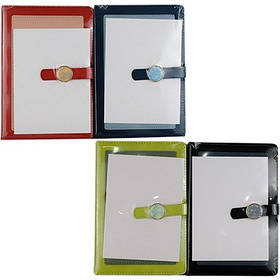 Блокнот А5 80арк клітинка крем. блок на магниті шкірзам двокольоровий мікс №24-129 1-248