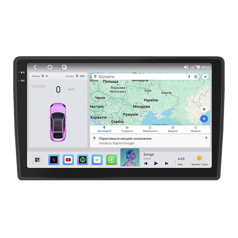 Штатна магнітола Lesko для Volkswagen Amarok I 2010-2016 екран 10" 4/64 QLED CarPlay 4G Wi-Fi GPS 360 Prime