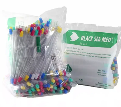 Слиновідсмоктувачі (100 шт) "BLACK SEA MED" 150 мм