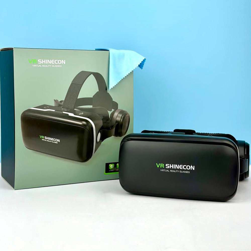 Окуляри віртуальної реальності VR Shinecon SC-G04E із навушниками + пульт, чорні