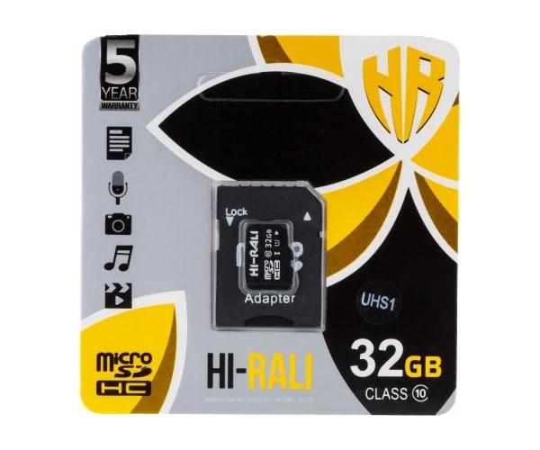 Карта пам'яті Micro SD 32Gb Hi-Rali Class 10 з ад. (UHS-1)