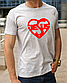 Православні трендові футболки з принтом Jesus in the heart (Ісус у серці), розмір S, фото 3