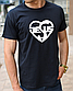 Православні трендові футболки з принтом Jesus in the heart (Ісус у серці), розмір S, фото 4