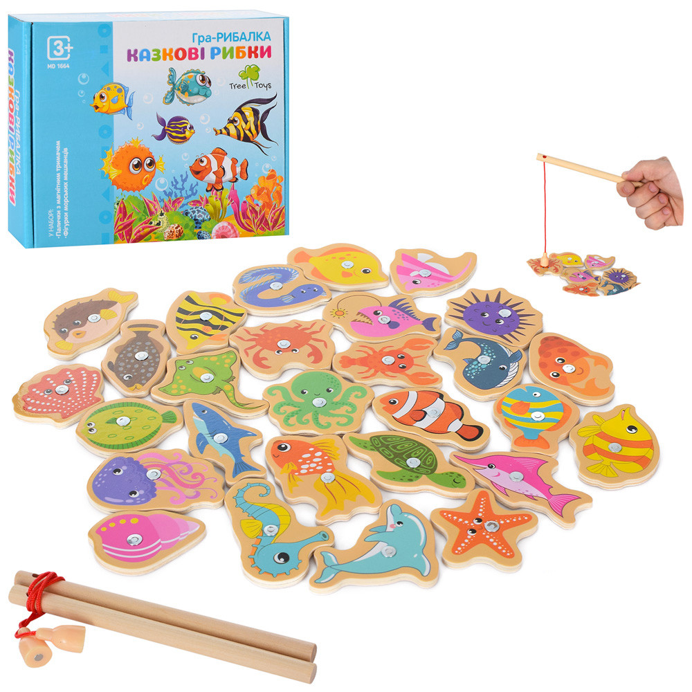 Дерев'яна іграшка риболовля MD 1664 магнітна, фото 1
