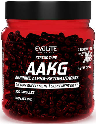 Аргінін альфа-кетоглутарат Evolite AAKG Extreme 300 капс, фото 1