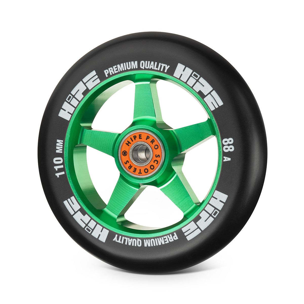Колесо для трюкового самоката Hipe H09, 110 мм, Green/Black
