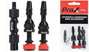 Ніпелі ProX Presta 2 шт 40 мм з ключем, для безкамерки (C-PZ-0427)