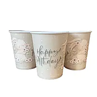 Паперові стаканчики "Happy Birthday зайчик" 10шт/уп.