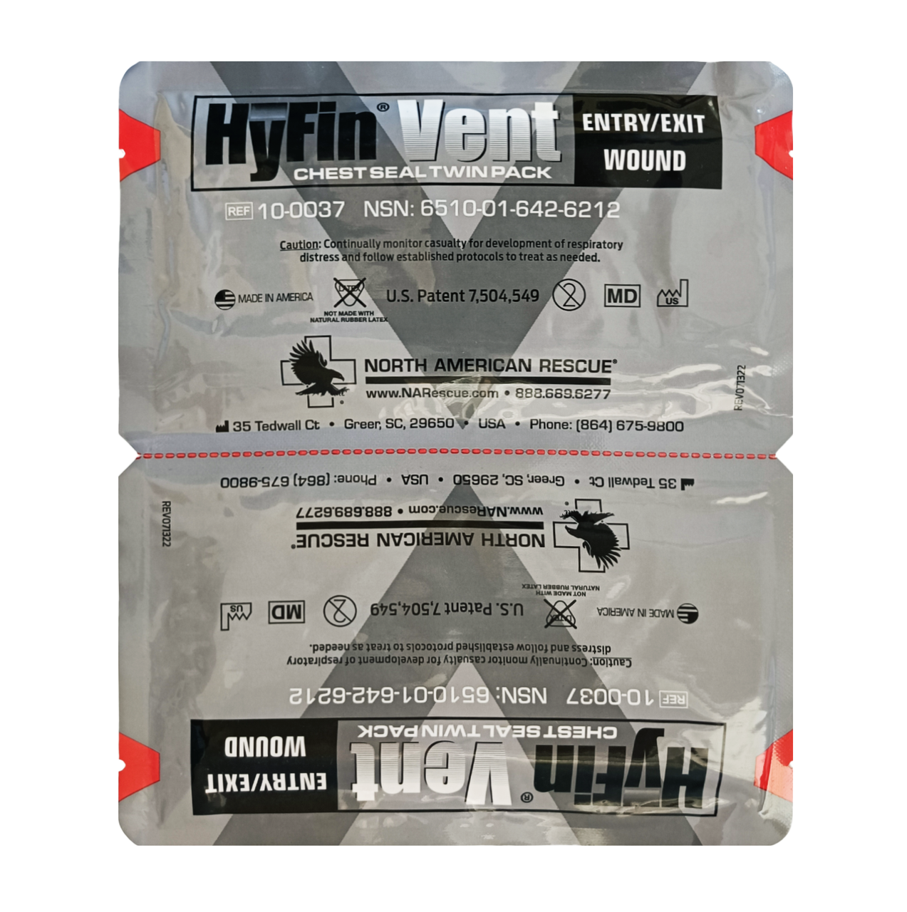 Оклюзійна пов'язка HyFin Vent Twin pack (2 шт.) сіра