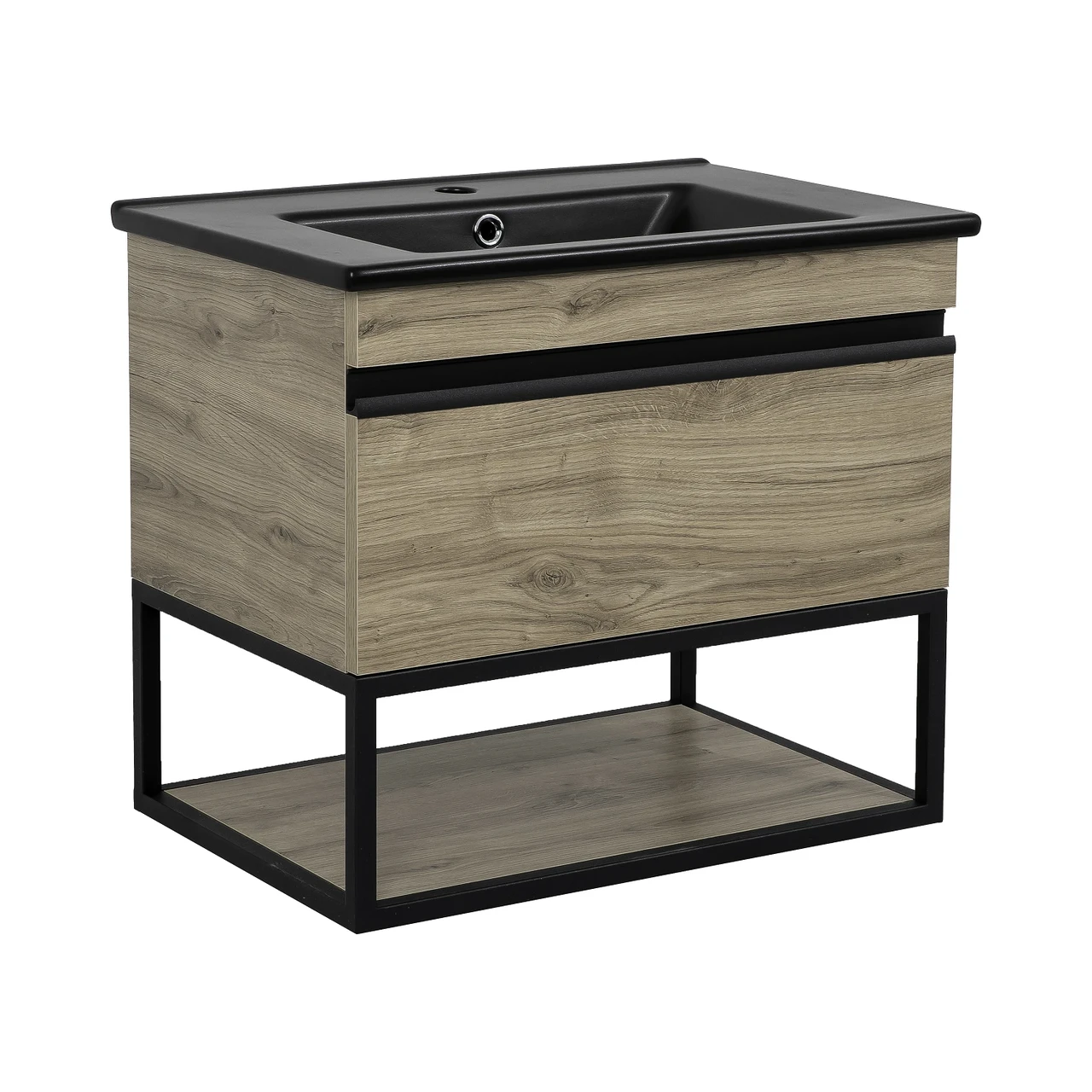 Тумба Loft-Iron (севілья) 65 см з умивальником Arte BLACK консольна, фото 1