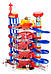 Дитячий реалістичний гараж, 5 рівнів, 7 машинок, вертоліт, 53 предмети, модель 0908-56Б, фото 6